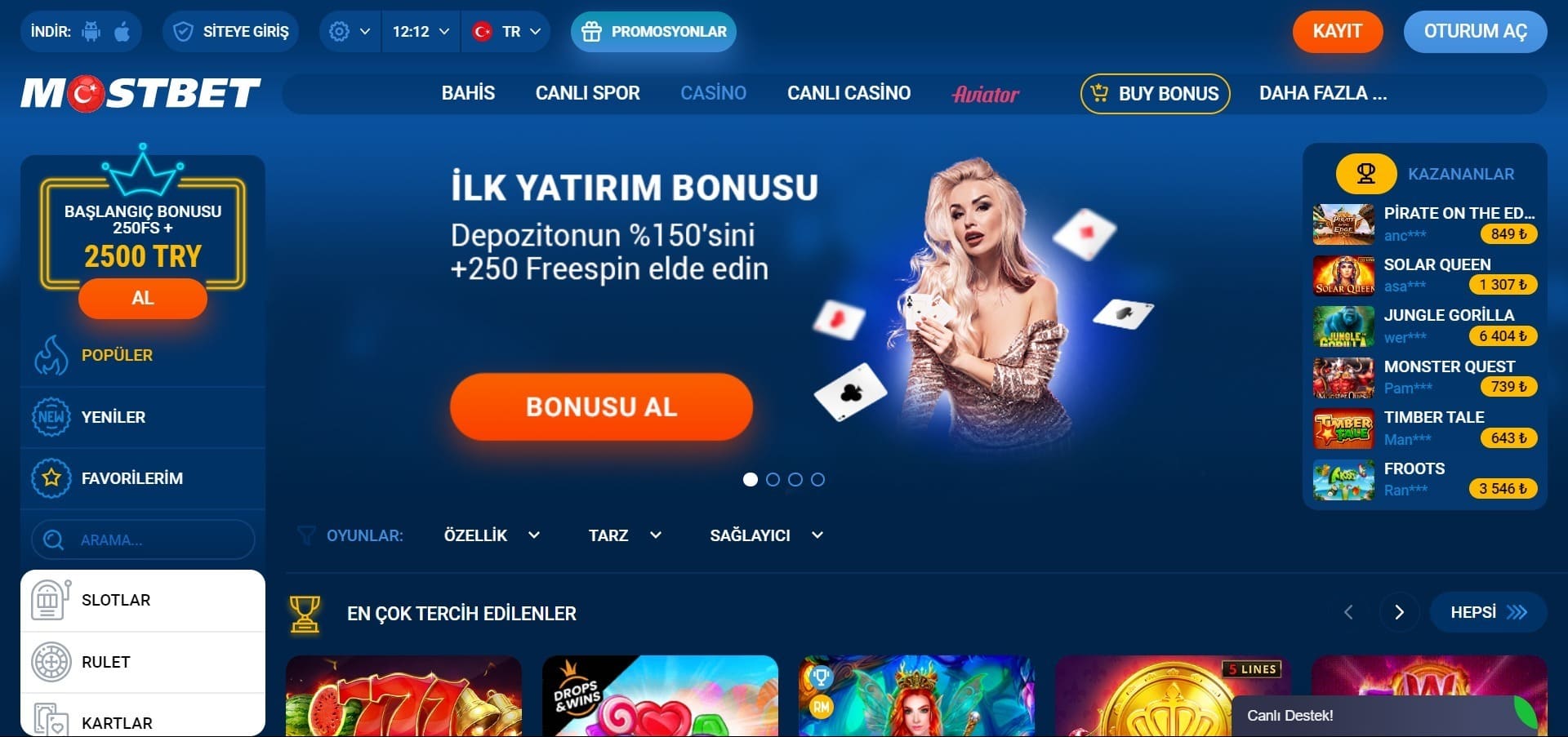 Mostbet site