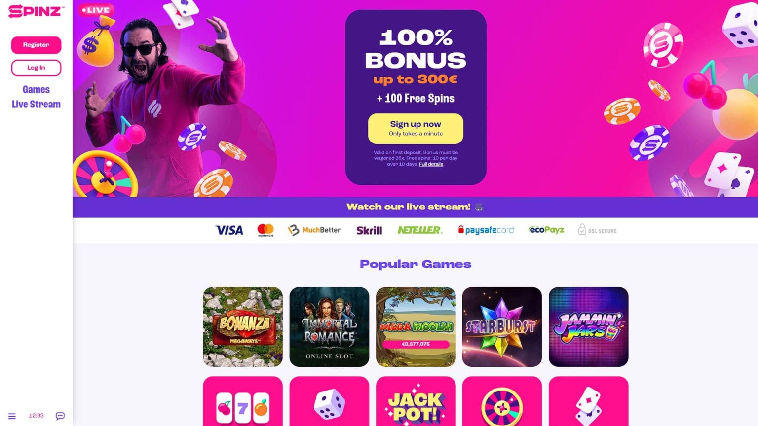 candy spinz casino online