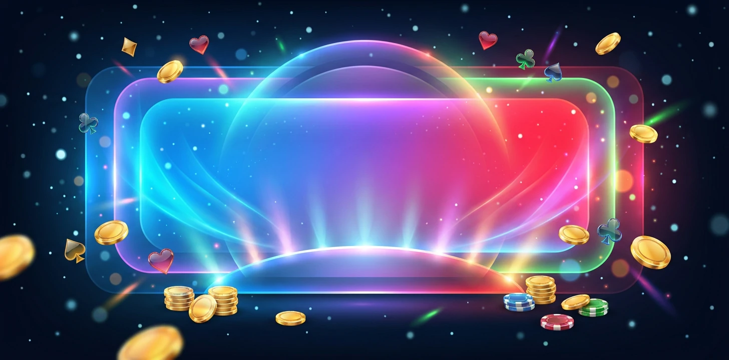 Blockchain casino graphic showing crypto coins and SSL padlock