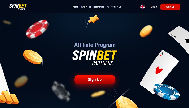 Spinbet Casino Website Screenshot