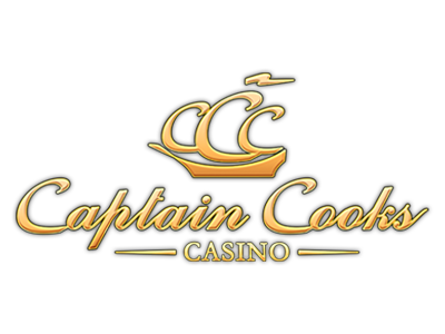 Captain Cooks Casino Logo mit Kapitäns-Motiv