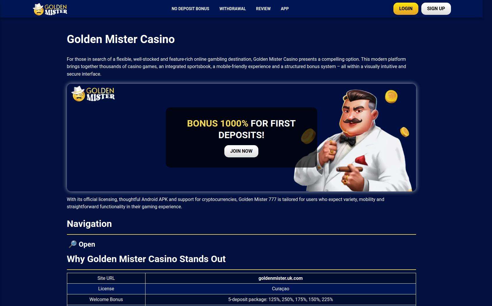 golden mister casino reviews