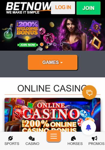 Interface de jeu Instant Casino montrant des machines à slots