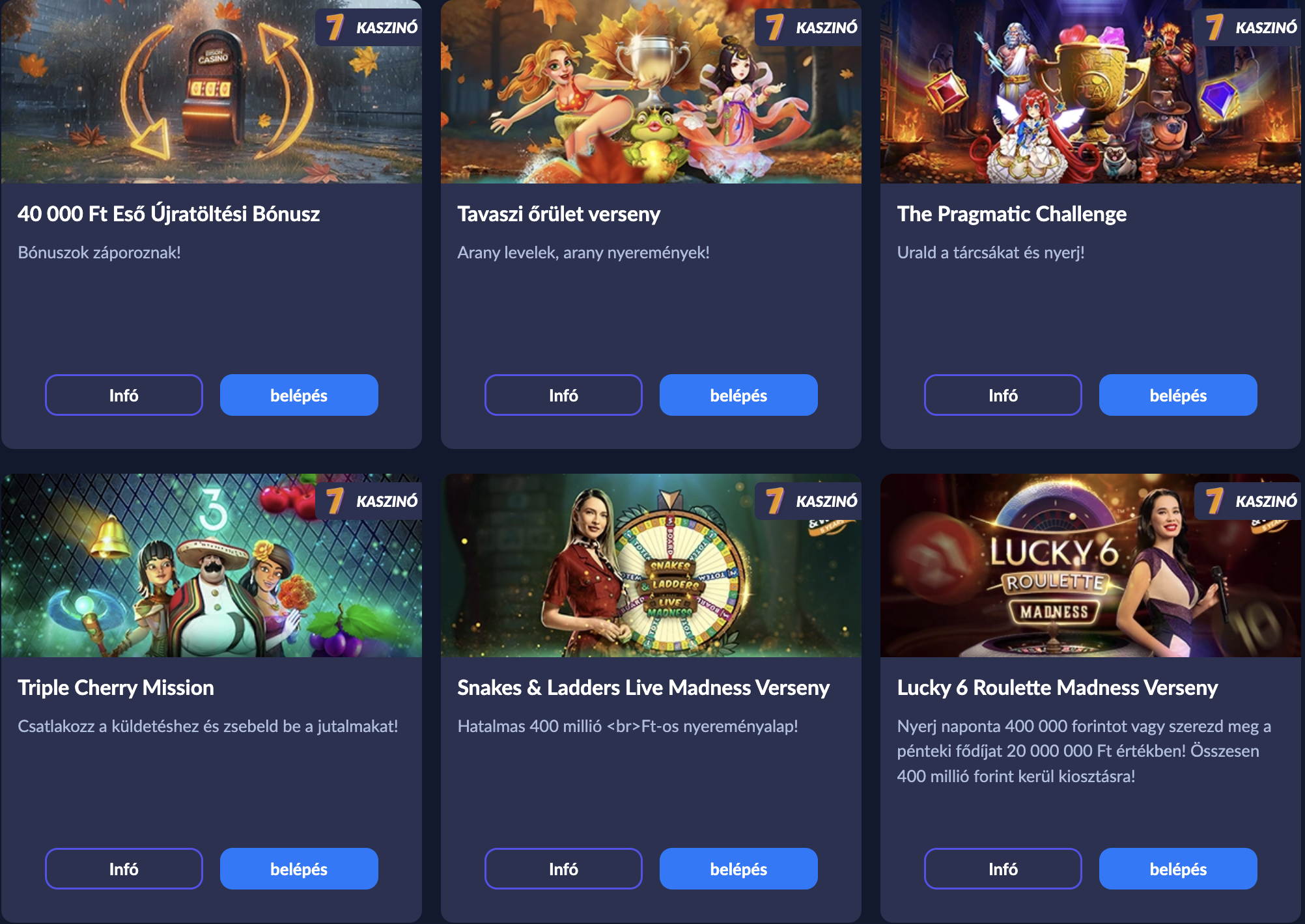 Bison Casino Kezelőfelület