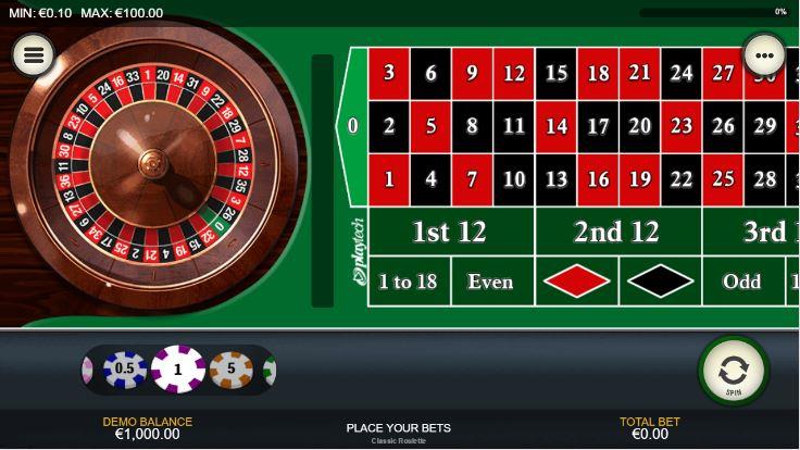 Stół do gry w ruletkę w Total Casino