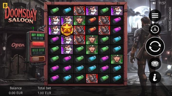 Schermafbeelding van een populaire slotsessie op het NV Casino mobiele platform, toont de game-interface en controls.