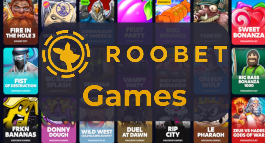 Interfejs RooBet pokazujący gry i bonusy