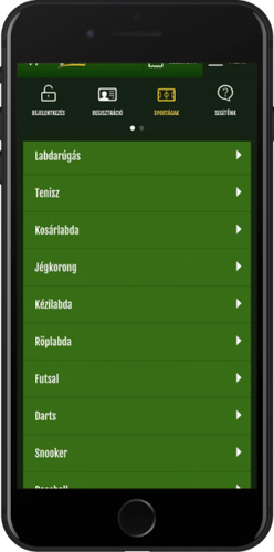 TippmixPRO alkalmazás főképernyője mobiltelefonon, különböző sporteseményekkel és odds-okkal.