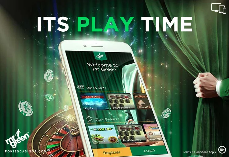 Mr Green casino på smartphone