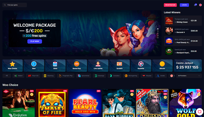 Woo Casino Interface on Mobile and Desktop
