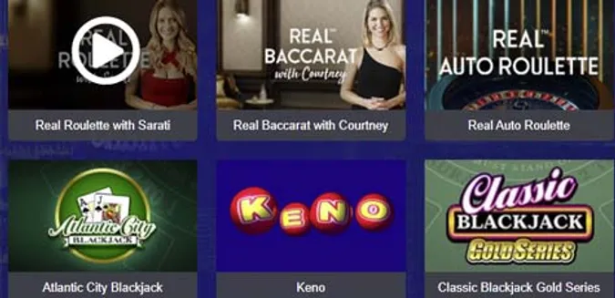 Interfața de joc All Slots cu selecție de sloturi