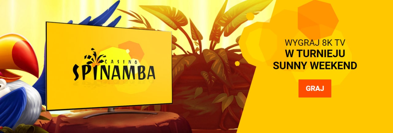 Interfejs kasyna Spinamba z widocznymi grami i promocjami