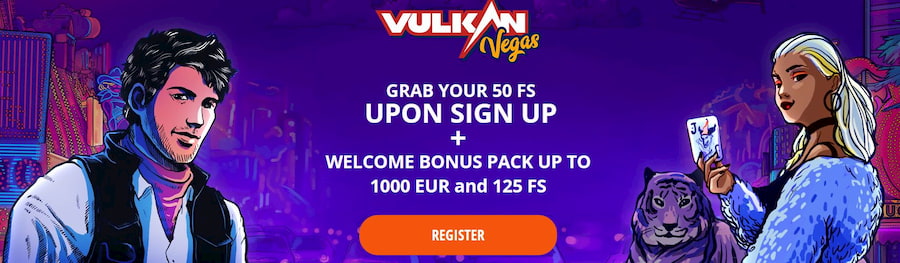 Widok panelu promocji i bonusów w kasynie Vulcan Vegas