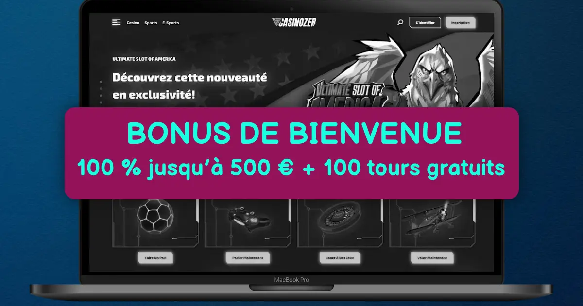 Interface des bonus Casinozer