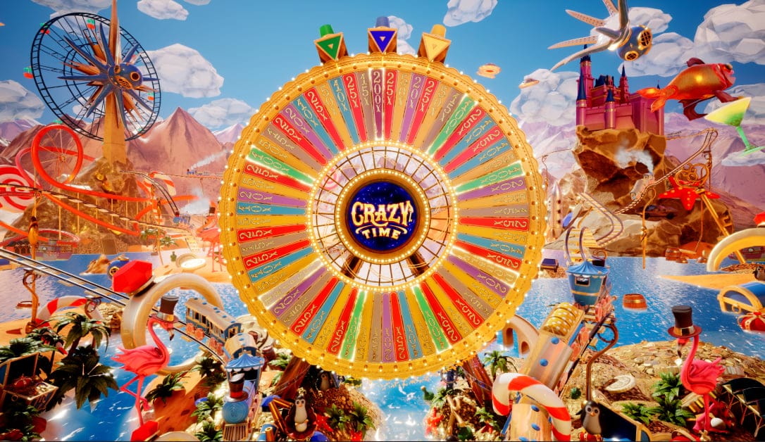 Crazy Time Casino interface