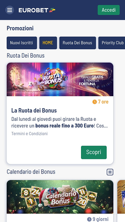 Promozioni Eurobet su dispositivo mobile