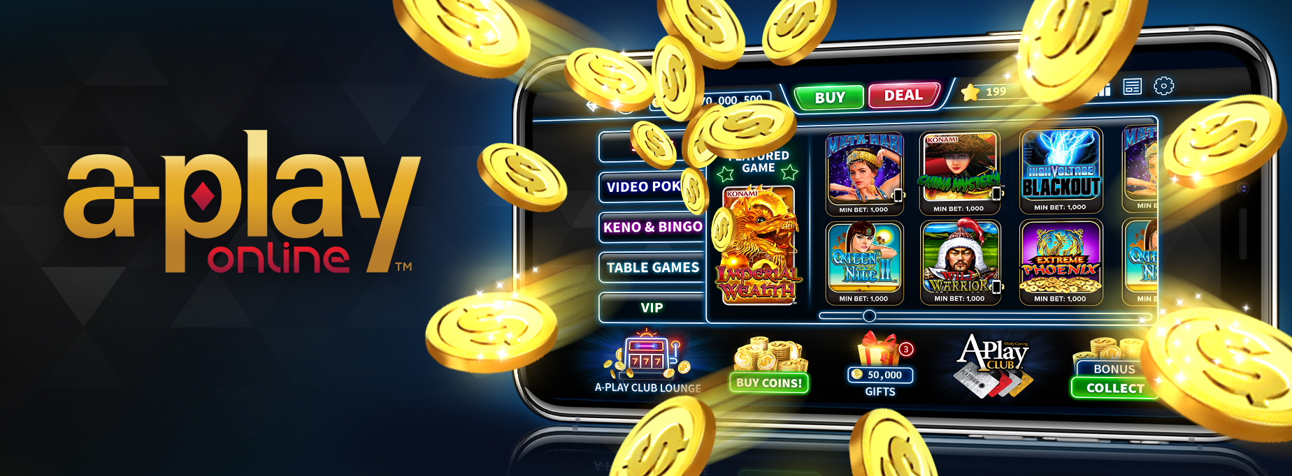 Interface de Seven Casino sur mobile
