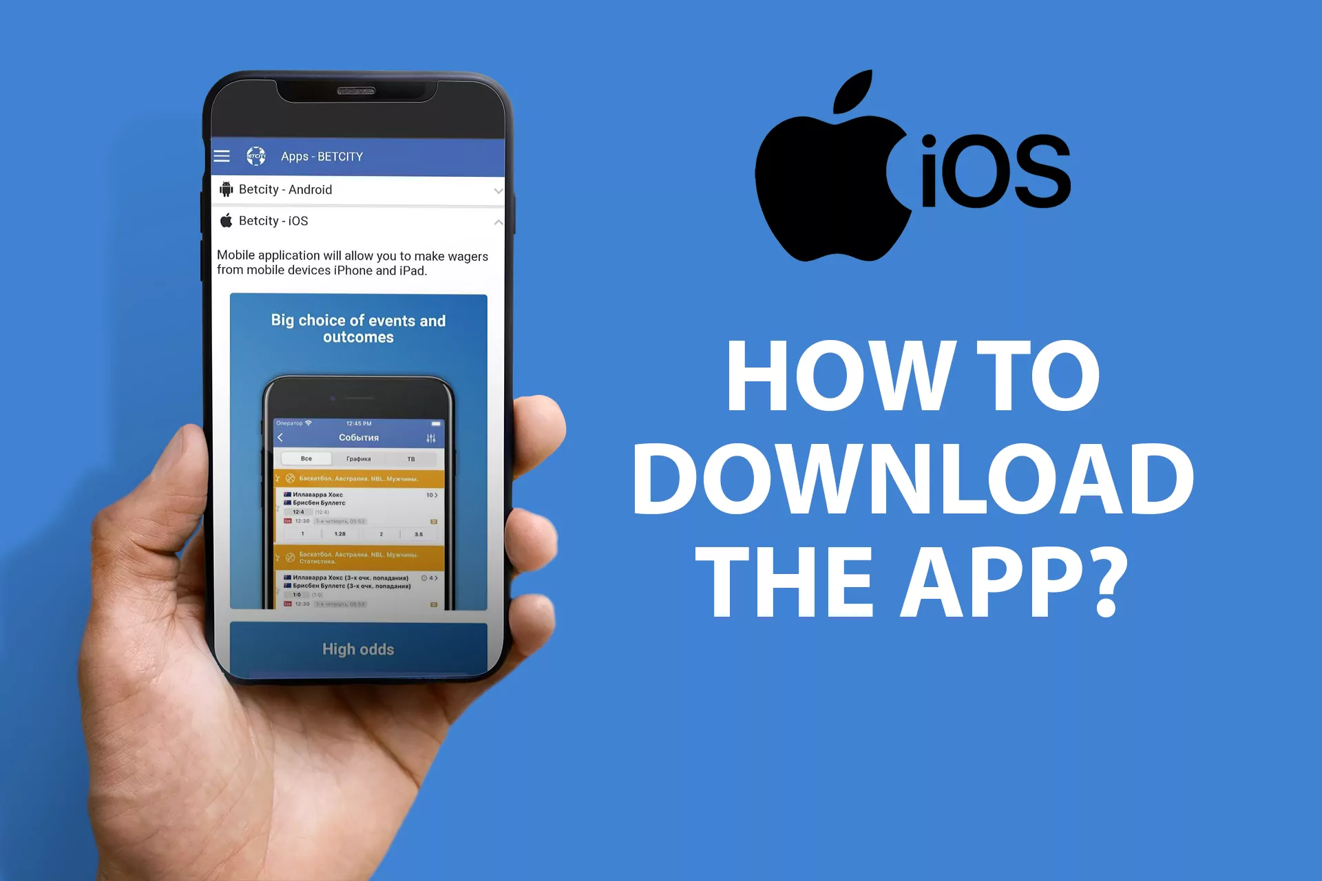 iOS download scherm voor Betcity app