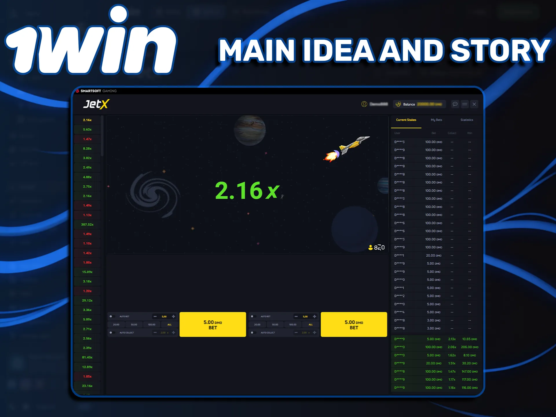 Idée principale de JetX montrant l