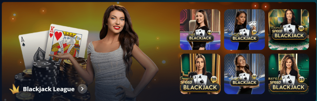 Schermata del gioco Blackjack su Novibet