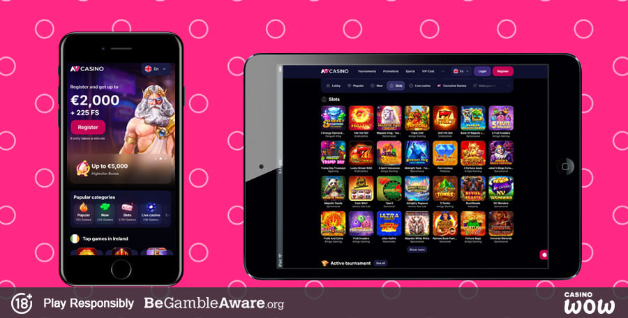 NV Mobile Casino Interface