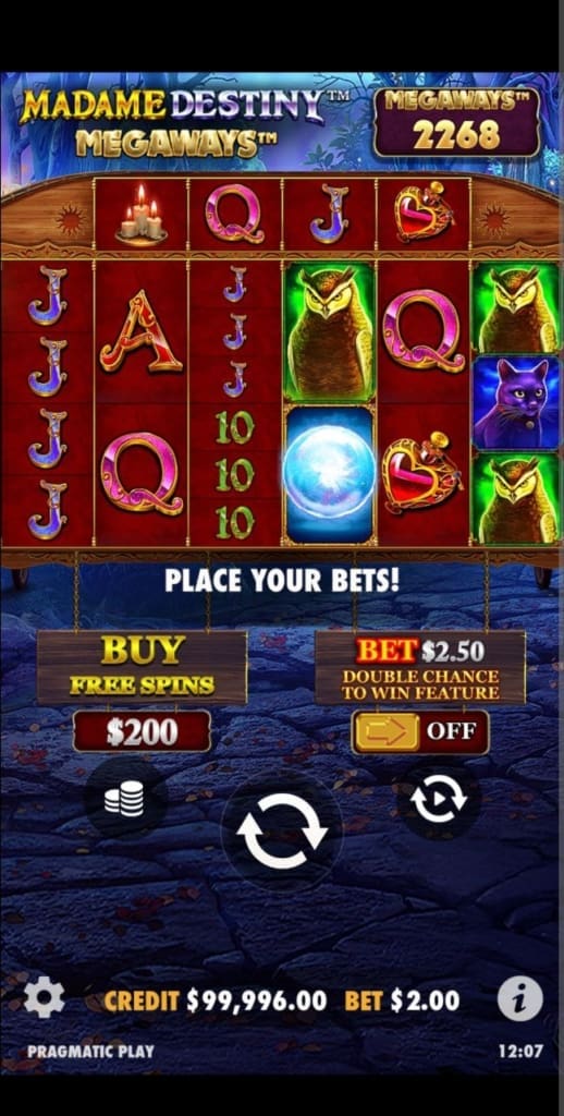 Spinbet Casino mobile app interface on a smartphone