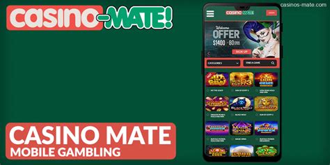 Casinomate mobile app interface on smartphone