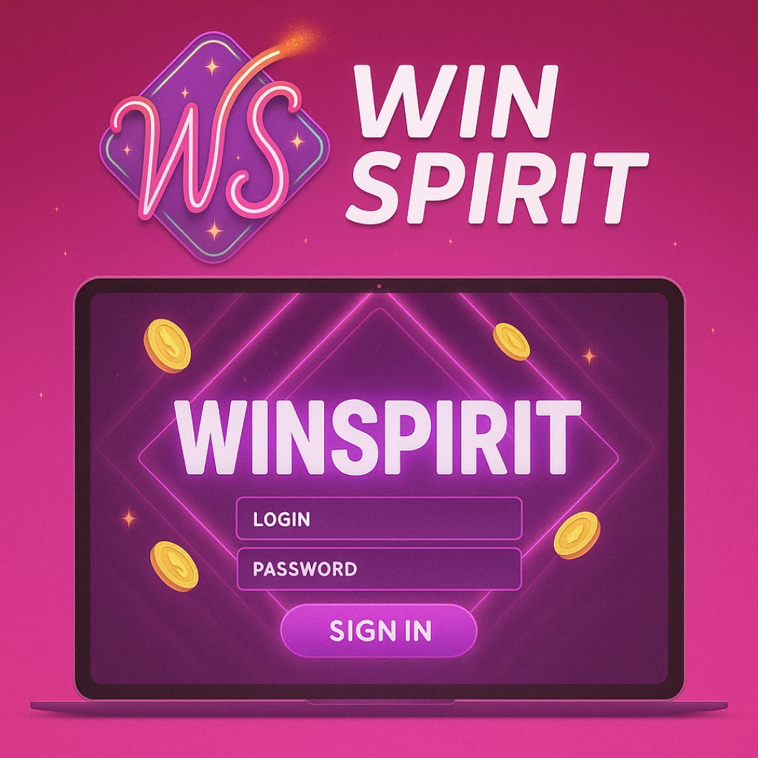 Winspirit login interface showcasing fields for credentials and bonus code entry